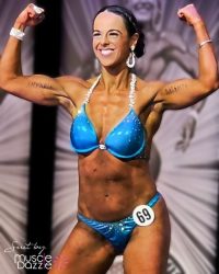 Affordable aqua blue figure competition suit (FS545)