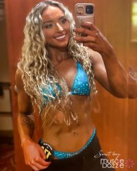 Affordable aqua blue figure competition suit (FS555)