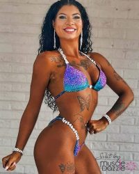 Purple and Teal Competition Bikini (CB854)