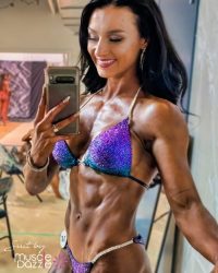 Purple and Teal Competition Bikini (CB854)