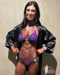 Purple Blue Figure Competition Suit (FS851)