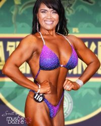 Purple Blue Figure Competition Suit (FS851)