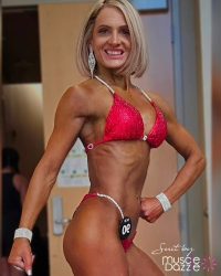 Red bikini competition suit (CB433)
