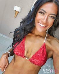 Red bikini competition suit (CB433)