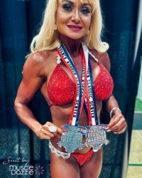 Red bikini competition suit (CB433)