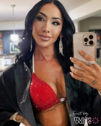 Red bikini competition suit (CB433)