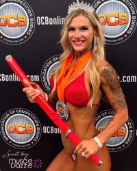 Red bikini competition suit (CB433)