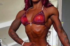 Dark Red Bikini Competition Suit (CB671)