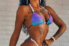 Purple and Teal Competition Bikini (CB854)