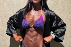 Purple Blue Figure Competition Suit (FS851)