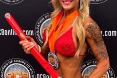 Red bikini competition suit (CB433)