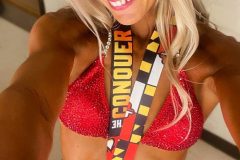 Red bikini competition suit (CB433)